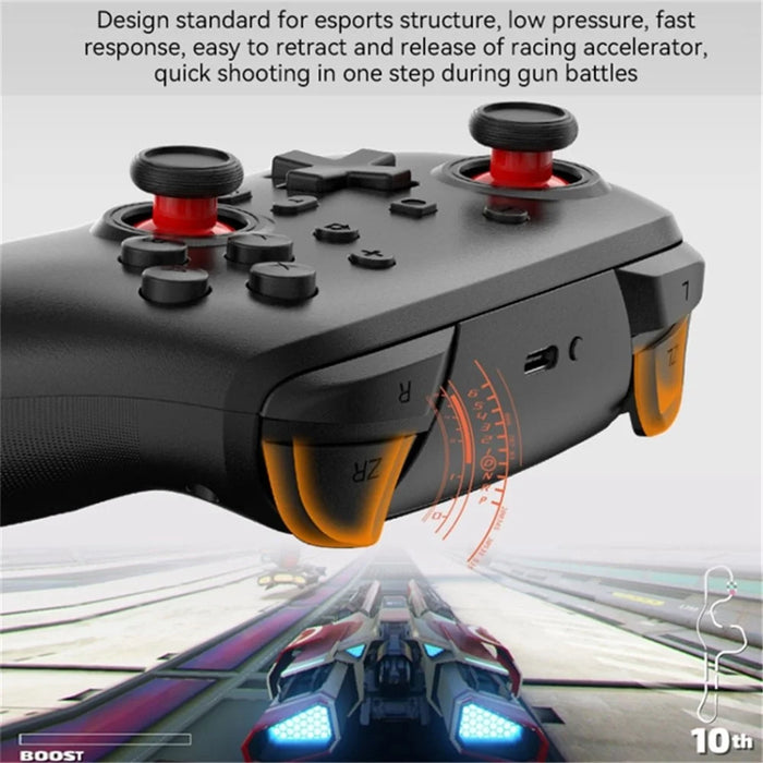 S07 Wireless Bluetooth-compatible Controller for Nintendo Switch Pro Controller Gamepad Portable Gaming Joystick Handle - Black - 3