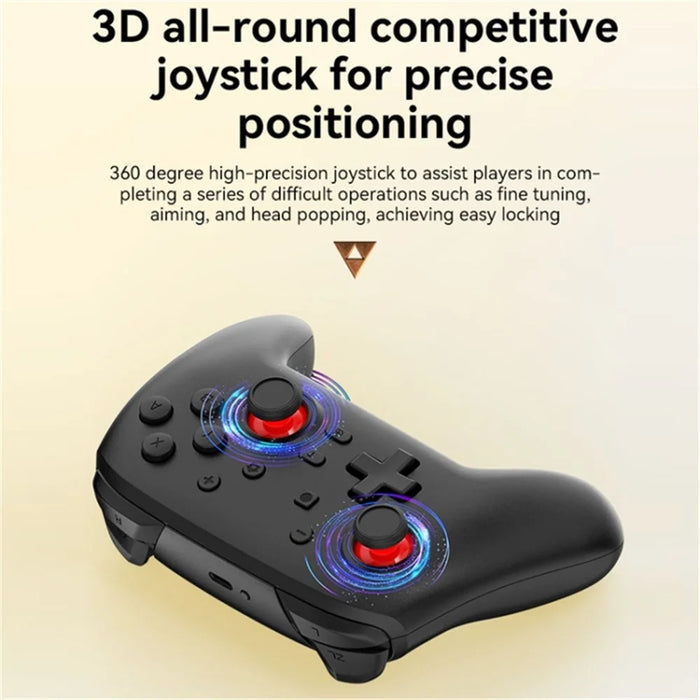 S07 Wireless Bluetooth-compatible Controller for Nintendo Switch Pro Controller Gamepad Portable Gaming Joystick Handle - Black - 7