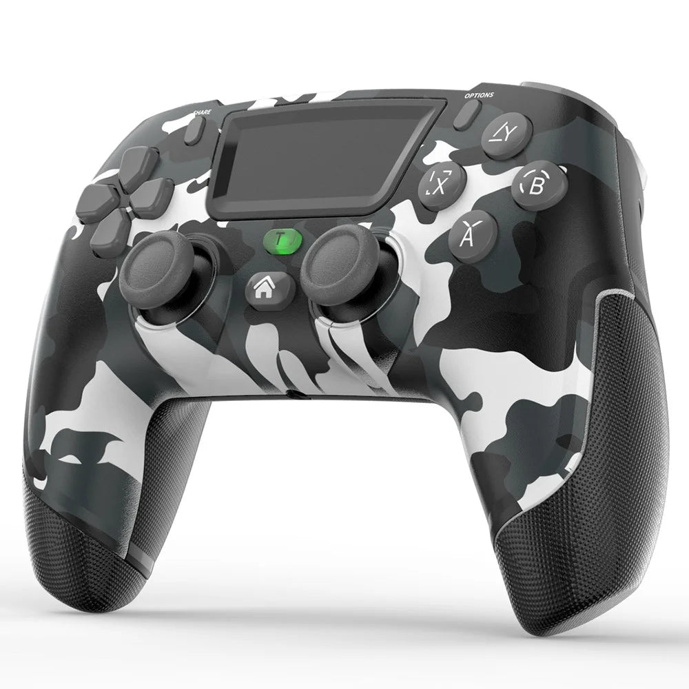 P06 Wireless Vibration Gamepad PC Controller with Macro Programming Joystick for PS4 / Switch / PC / TV - Camouflage Black - 1