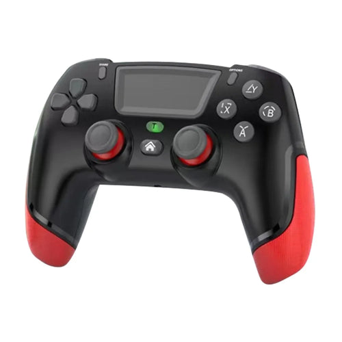 P06 Wireless Game Controller with Six Axis Gyroscope Dual Vibration Gamepad for PS4 / Switch / PC / TV - Black+Red - 1