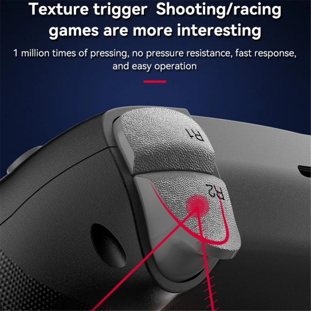 P06 Wireless Game Controller with Six Axis Gyroscope Dual Vibration Gamepad for PS4 / Switch / PC / TV - Black+Red - 6