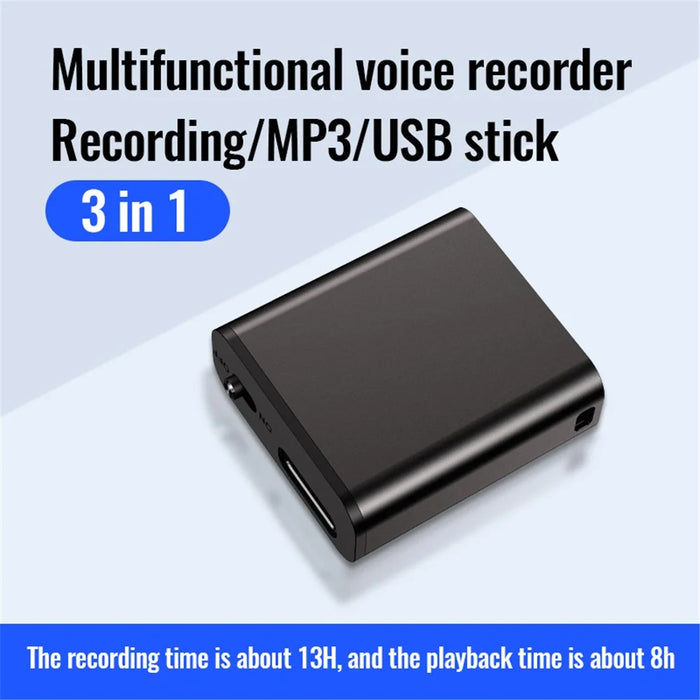 Q8 8GB Noise Cancelling Mini Voice Recorder Voice Activated Recorder MP3 Player with OTG Function - 4