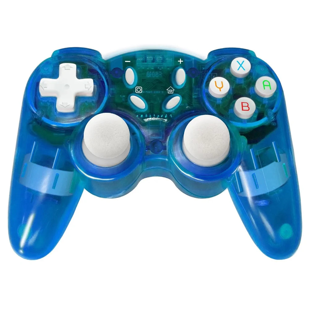 8591 For Nintendo Switch Cordless Game Controller Bluetooth-compatible Wireless Gaming Handle Grip Game Console - Blue - 1