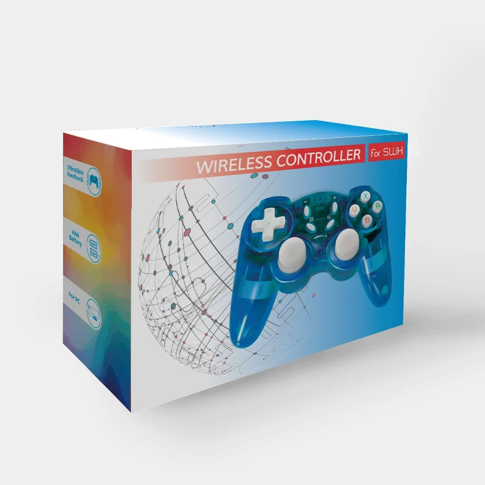 8591 For Nintendo Switch Cordless Game Controller Bluetooth-compatible Wireless Gaming Handle Grip Game Console - Blue - 2