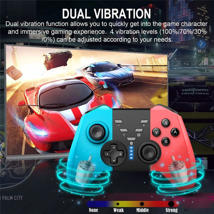 8592 Wireless Gaming Controller for Switch Bluetooth-compatible Gamepad Supports Wake-up SWH Console with Dual-Vibration - 3