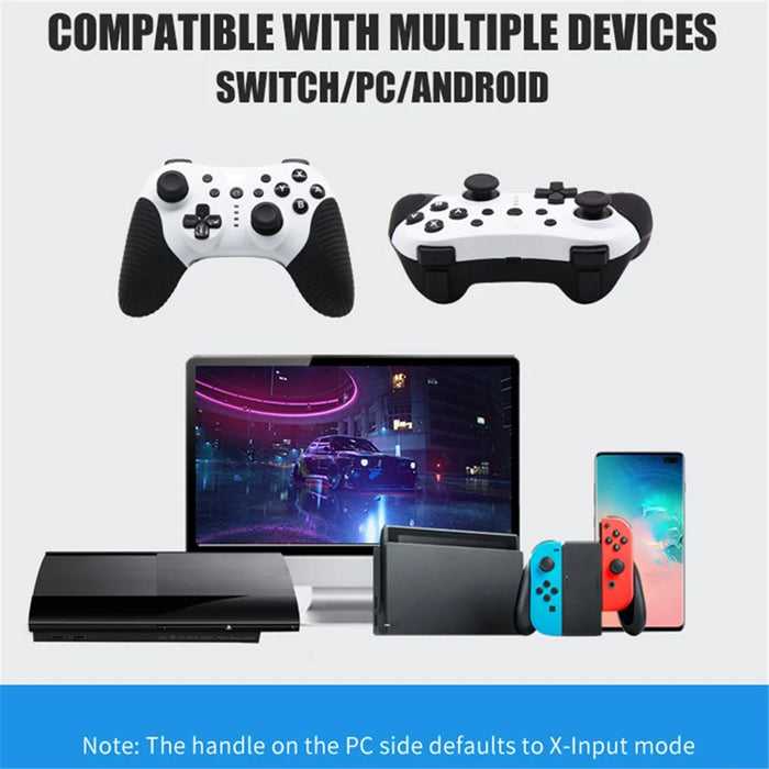 HS-SW510 Wireless Controller for Nintendo Switch , Bluetooth-compatible Multi-Platform Gamepad Joystick with Turbo Function - Red+Blue - 7