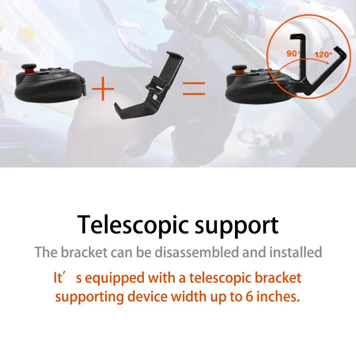 8726 Wireless Gamepad Bluetooth-compatible 5.0 / 2.4G Dual Mode Controller with Telescopic Phone Bracket for Nintendo Switch / iOS / Android - 4