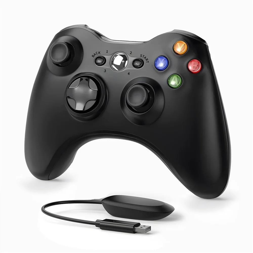 8652-360 2.4G Wireless Gamepad for Xbox 360 / Windows Computer / PS3 / Android TV Game Controller with Receiver - 1