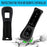 8510 Wireless 3-Axis Controller for W-II Game Console Platform Gamepad (without Accelerator) - Black - 5