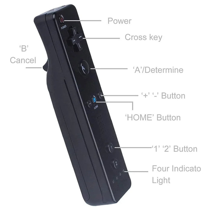 8510 Wireless 3-Axis Controller for W-II Game Console Platform Gamepad (without Accelerator) - Black - 7