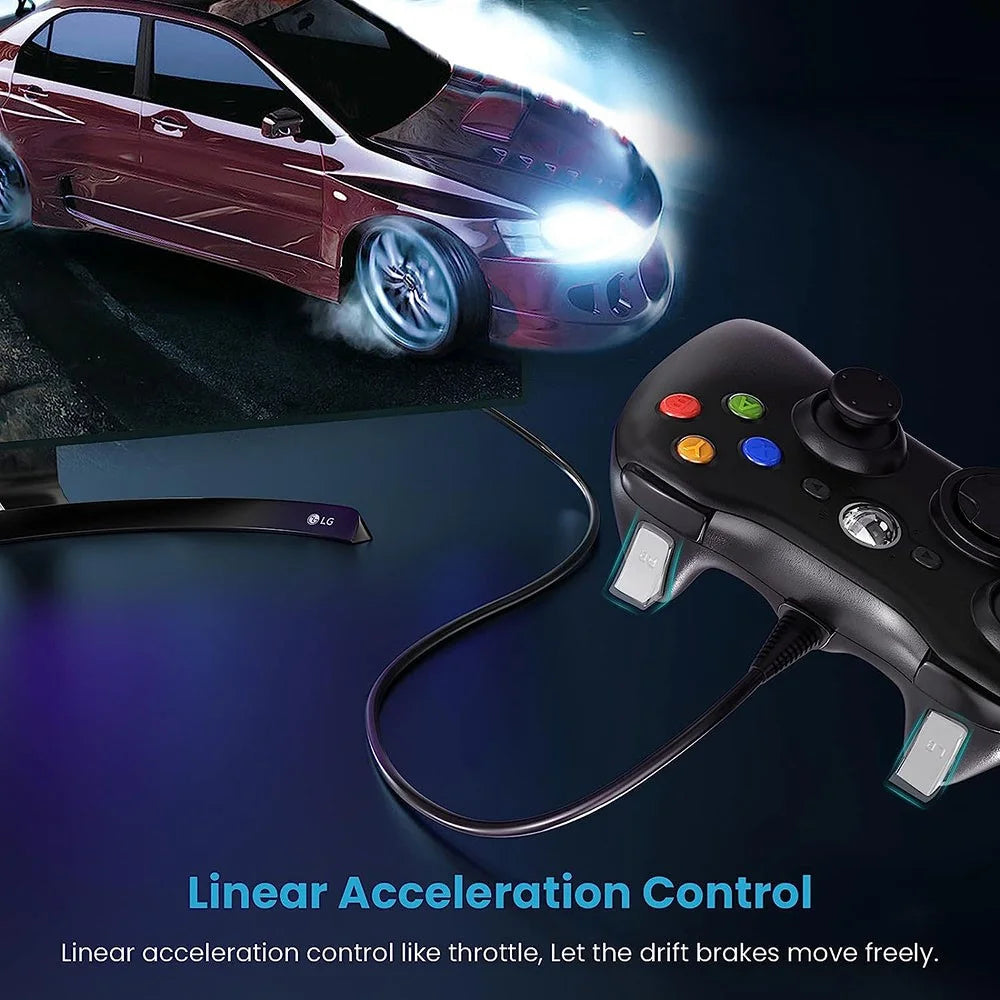 8610 Wired Gamepad for 360 Console Game Controller Compatible with PC Windows - 5