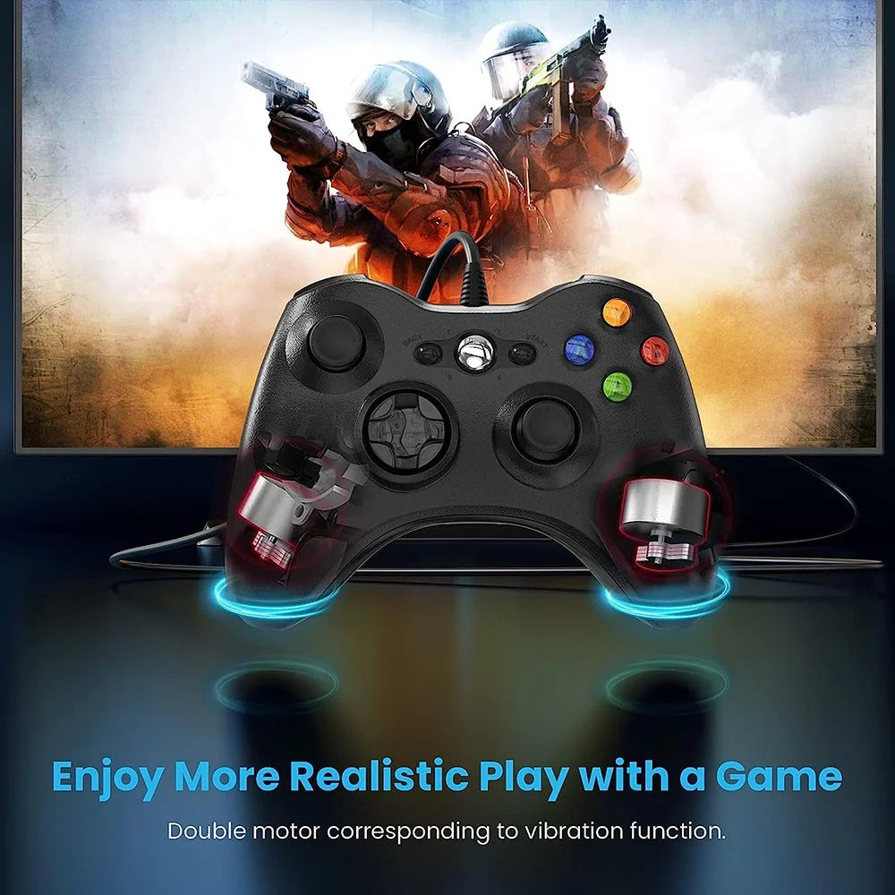 8610 Wired Gamepad for 360 Console Game Controller Compatible with PC Windows - 6