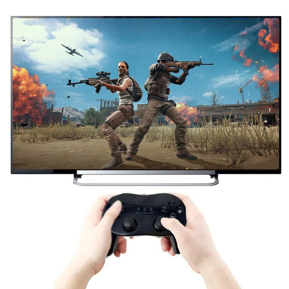 8553 Gamepad for Nintendo Wii, WiiU Game Console Wired Controller with 1.1m Cable - Black - 2