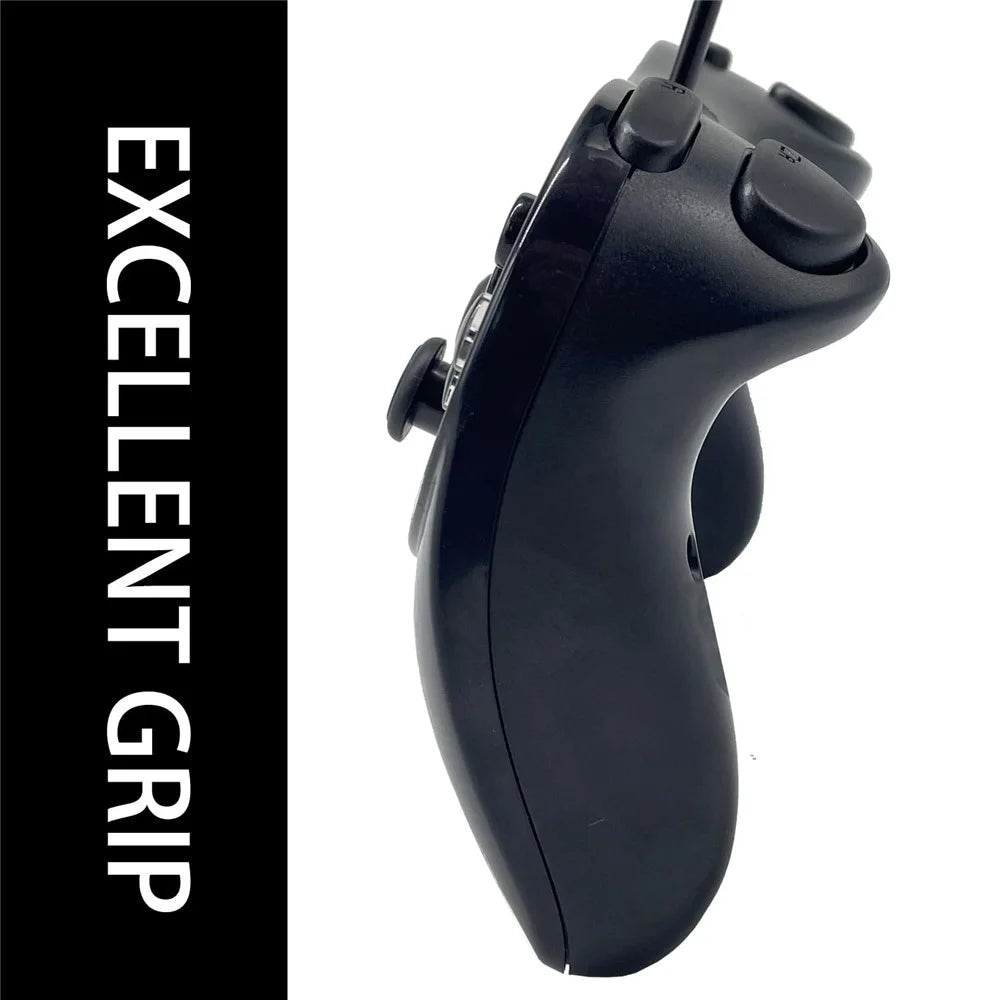 8553 Gamepad for Nintendo Wii, WiiU Game Console Wired Controller with 1.1m Cable - Black - 4