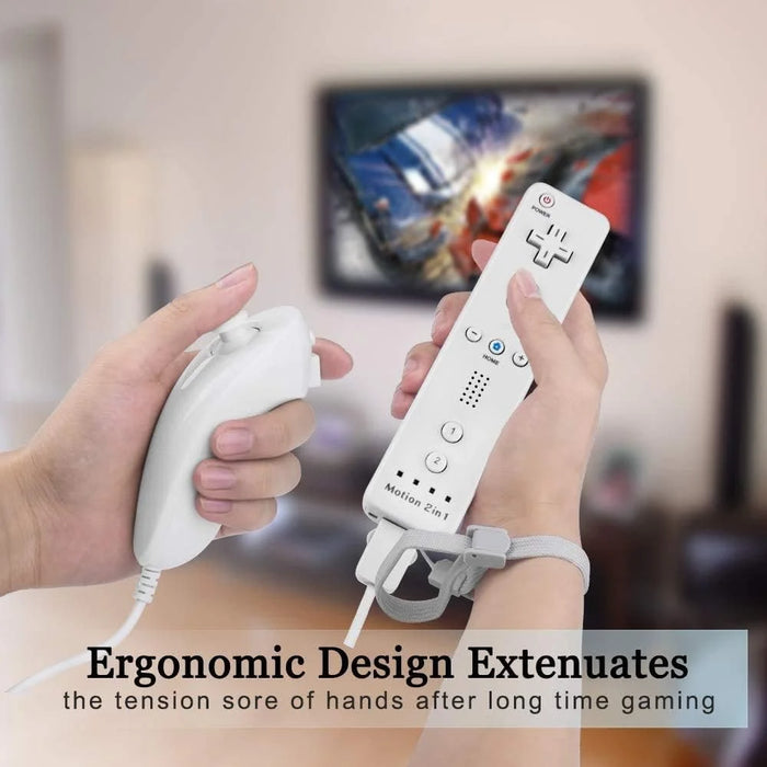 8512 For Wii U / Wii Console Remote Controller Game Wireless Handle Grip Built-In Motion Plus - Black - 5