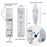 8512 For Wii U / Wii Console Remote Controller Game Wireless Handle Grip Built-In Motion Plus - Black - 7