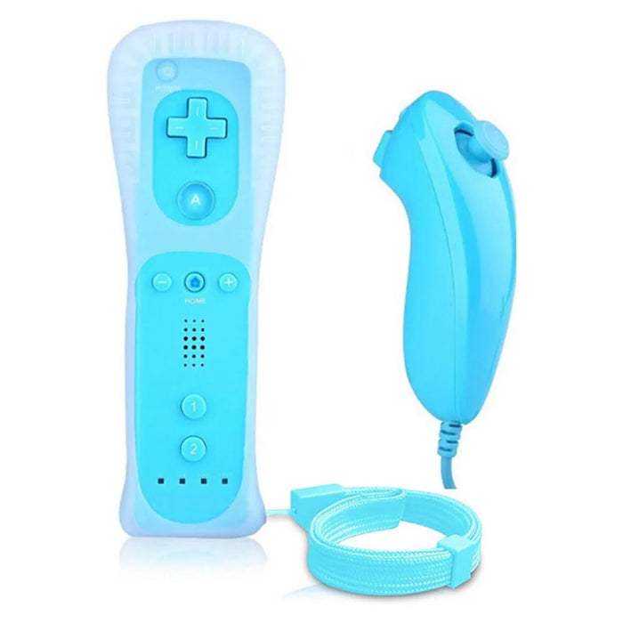 8511 For Wii U No Delay Wireless Connection Right and Left Game Handle Controller Gamepad - Baby Blue - 1