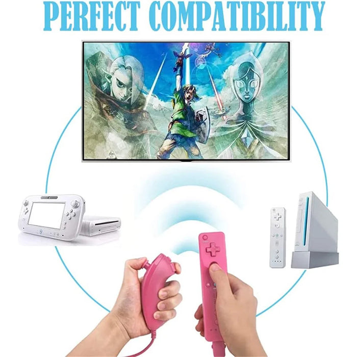 8511 For Wii U No Delay Wireless Connection Right and Left Game Handle Controller Gamepad - Baby Blue - 4