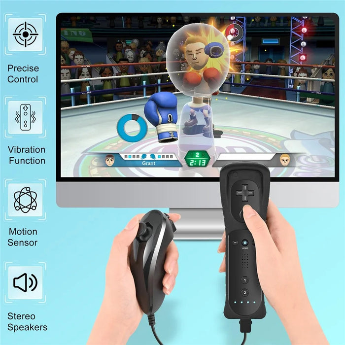 8511 For Wii U No Delay Wireless Connection Right and Left Game Handle Controller Gamepad - Baby Blue - 5