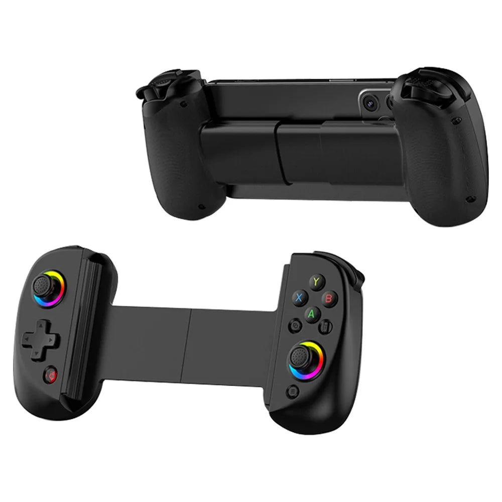 D8 Cell Phones Stretchable Controller Wireless Bluetooth-compatible Gamepad with RGB Light for PS3, PS4, Nintendo Switch - Black - 1