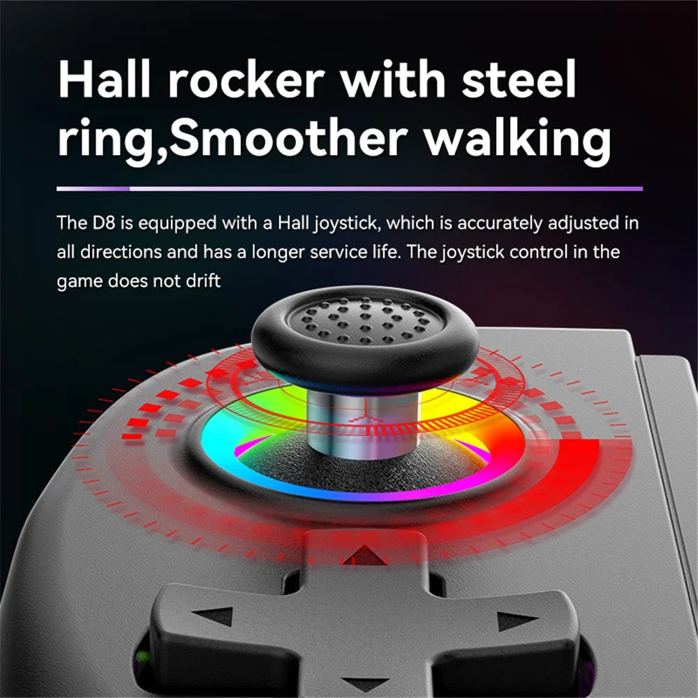 D8 Cell Phones Stretchable Controller Wireless Bluetooth-compatible Gamepad with RGB Light for PS3, PS4, Nintendo Switch - Black - 3