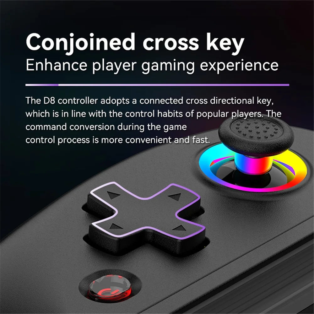 D8 Cell Phones Stretchable Controller Wireless Bluetooth-compatible Gamepad with RGB Light for PS3, PS4, Nintendo Switch - Black - 4