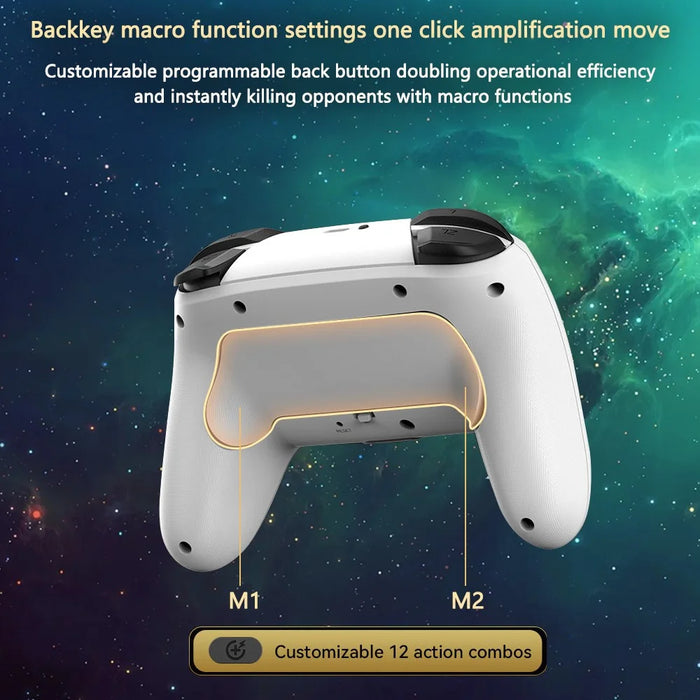 S07 Six Axis Vibration Bluetooth-compatible Controller for E-Sports TURBO Function Wireless Gamepad - Camo White - 7