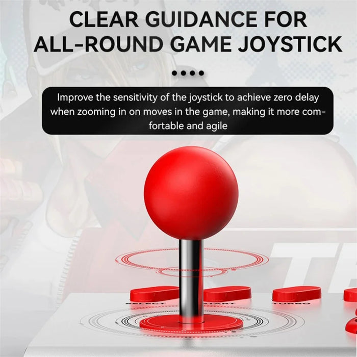 BSP-Y02 Arcade Joystick Controller Universal Classic Handle Gamepad for PS4 Nintendo Switch Android iOS Cell Phone - Black / Red - 4