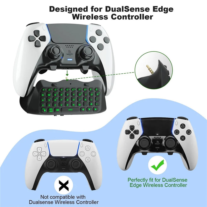 JYS P5172 For Sony PS5 DualSense Edge Controller Wireless Bluetooth-compatible External Keyboard Portable Gamepad Keyboard - Black - 4