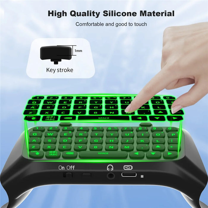 JYS P5172 For Sony PS5 DualSense Edge Controller Wireless Bluetooth-compatible External Keyboard Portable Gamepad Keyboard - Black - 7