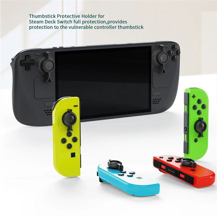 JYS JYS-SD015 For Steam Deck / Switch OLED / Lite Rocker Caps Thumb Grip Covers + Back Bracket + Type-C Adapter - 3