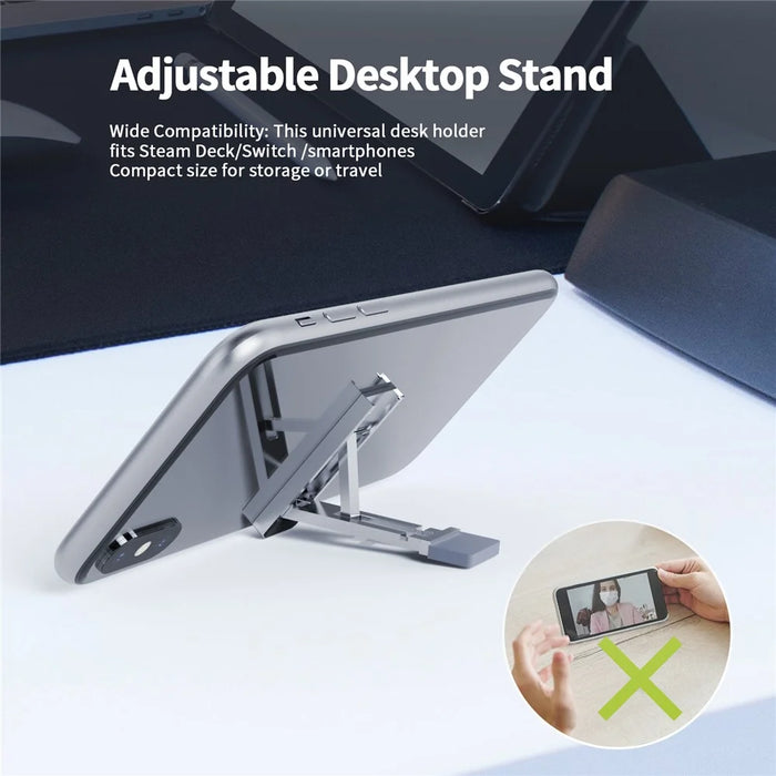 JYS JYS-SD015 For Steam Deck / Switch OLED / Lite Rocker Caps Thumb Grip Covers + Back Bracket + Type-C Adapter - 5