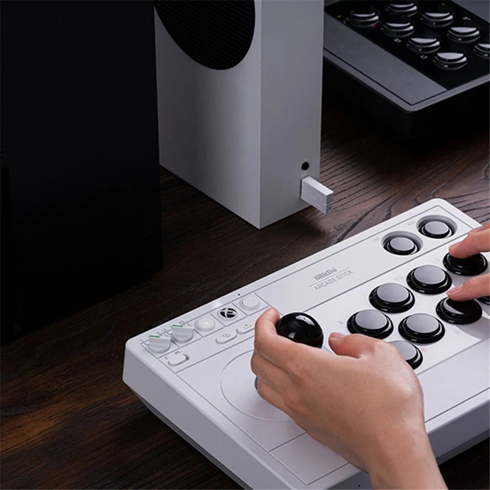 8BITDO Wireless Arcade Stick for Xbox Series X / S Xbox One, Windows Arcade Gaming Joy-Pad with 2.4G Adapter - White - 4