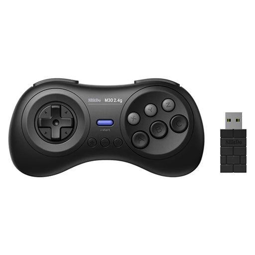 8BITDO M30 2.4G Wireless Gamepad with 6-Button Layout for Sega Genesis Mini / Mega Drive Mini / Switch - Black - 1