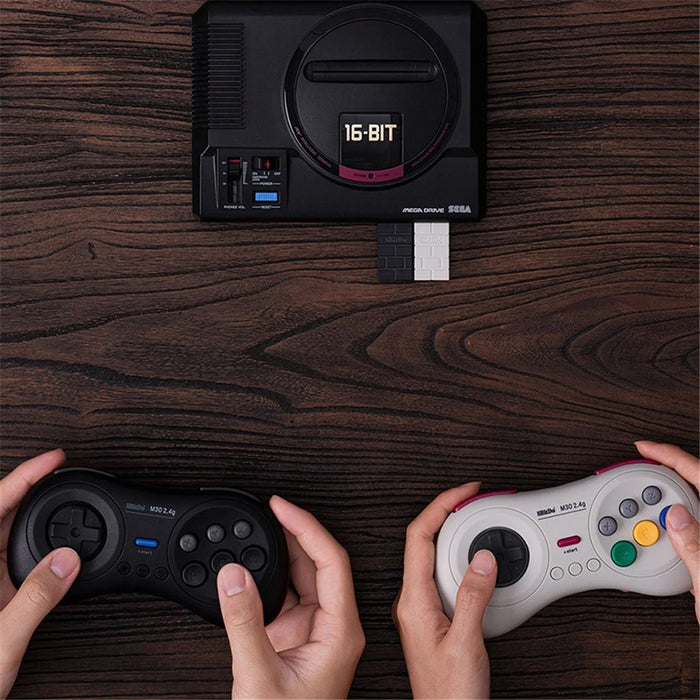 8BITDO M30 2.4G Wireless Gamepad with 6-Button Layout for Sega Genesis Mini / Mega Drive Mini / Switch - Black - 6