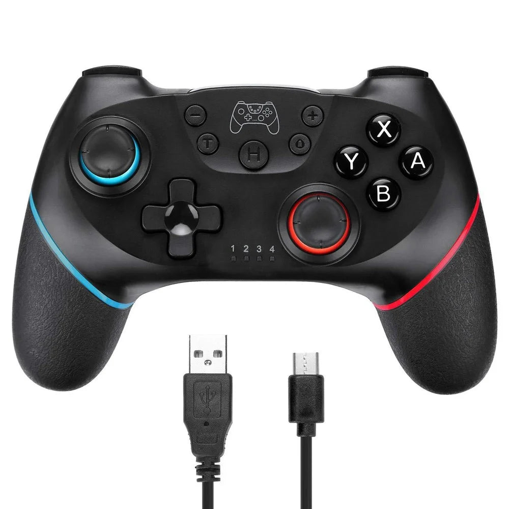SW001+ Wireless Bluetooth-compatible Controller for Nintendo Switch Gamepad with Vibration, 6-Axis Motion Sensor - Black - 2