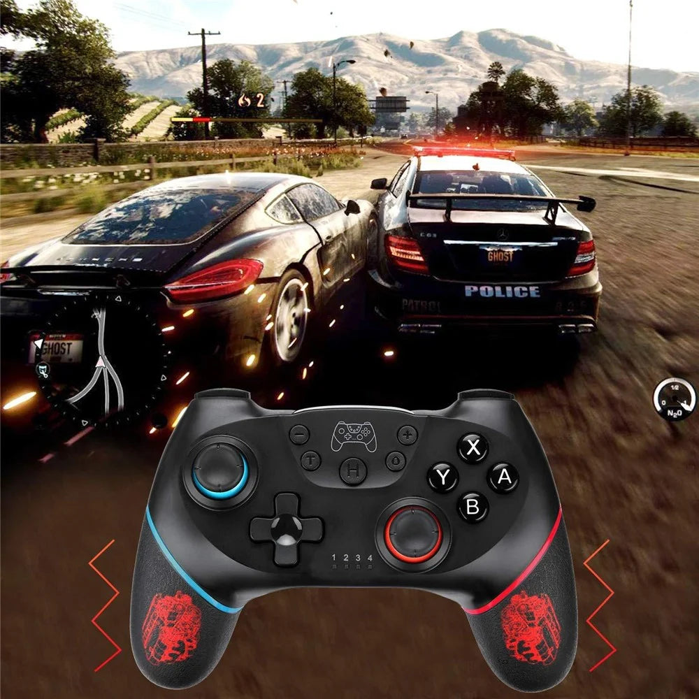 SW001+ Wireless Bluetooth-compatible Controller for Nintendo Switch Gamepad with Vibration, 6-Axis Motion Sensor - Black - 4