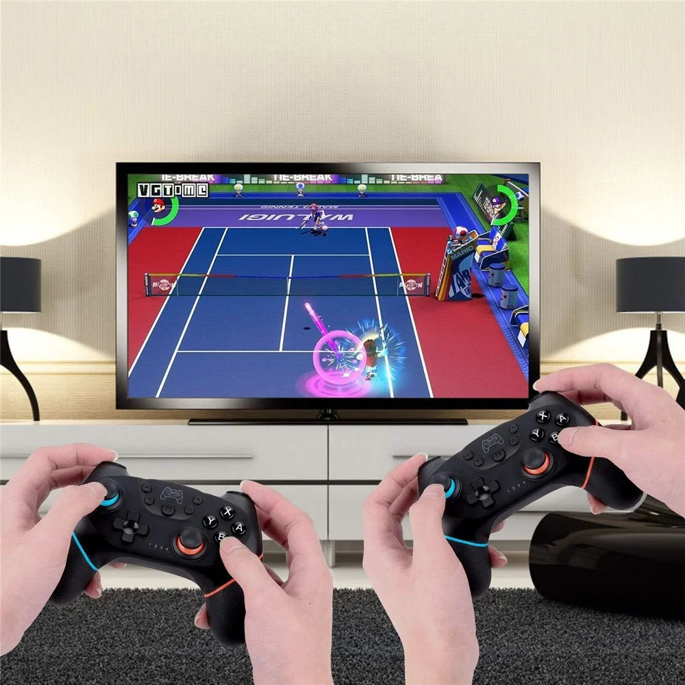 SW001+ Wireless Bluetooth-compatible Controller for Nintendo Switch Gamepad with Vibration, 6-Axis Motion Sensor - Black - 6