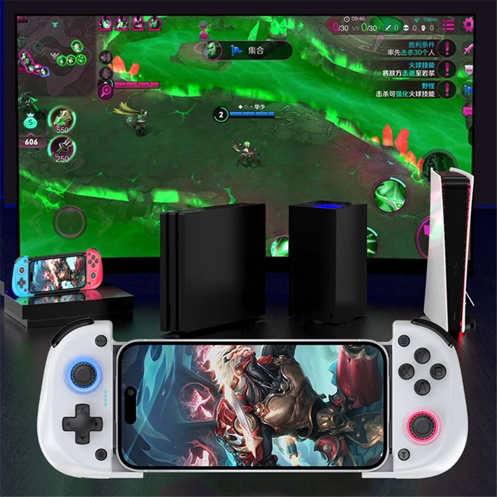 X5 3-in-1 Stretchable Game Controller with Cooling Fan, Wireless Charger for iOS / Android System - Black - 6