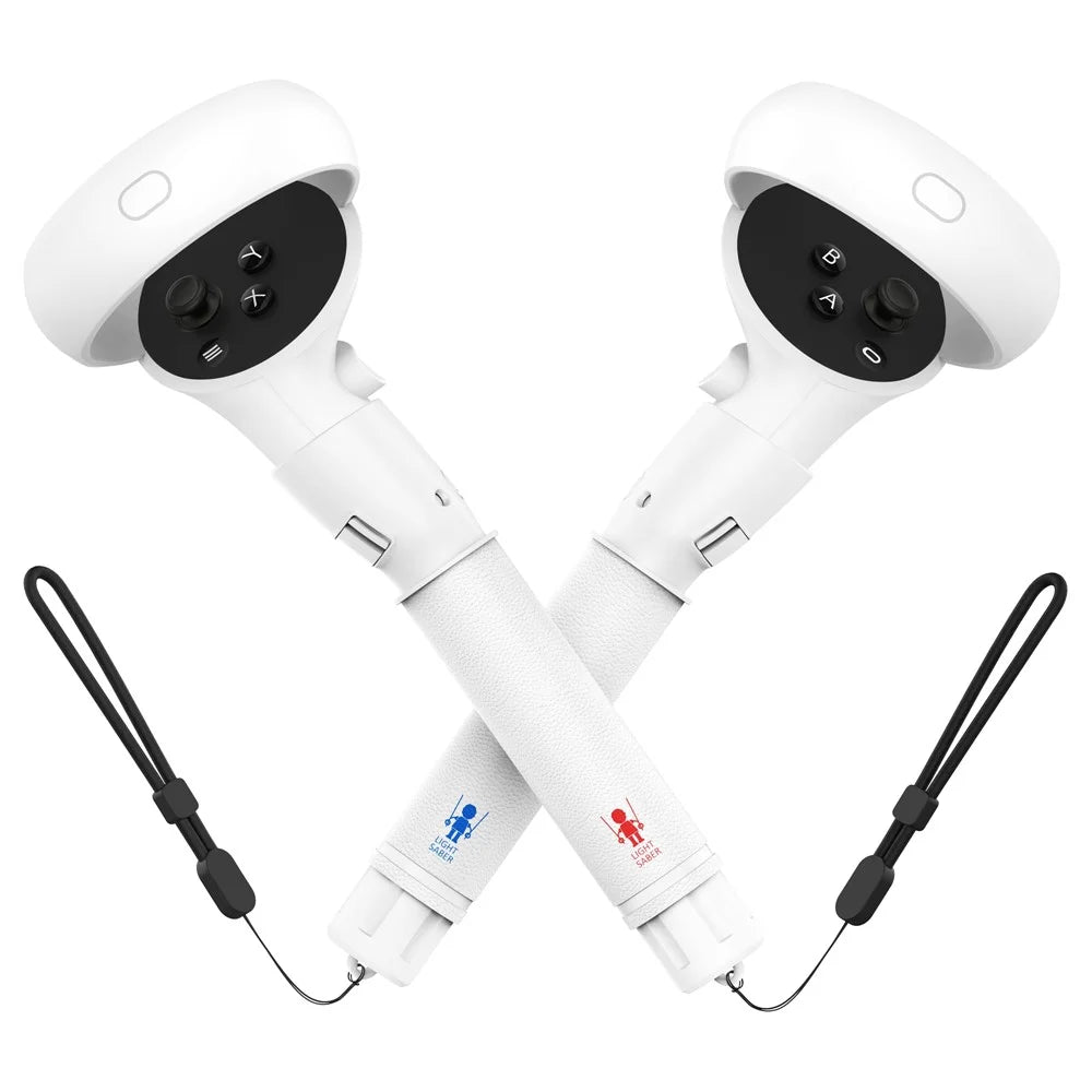 1 Pair For Meta Quest 2 VR Extension Grips VR Game Controllers Handle - White - 1