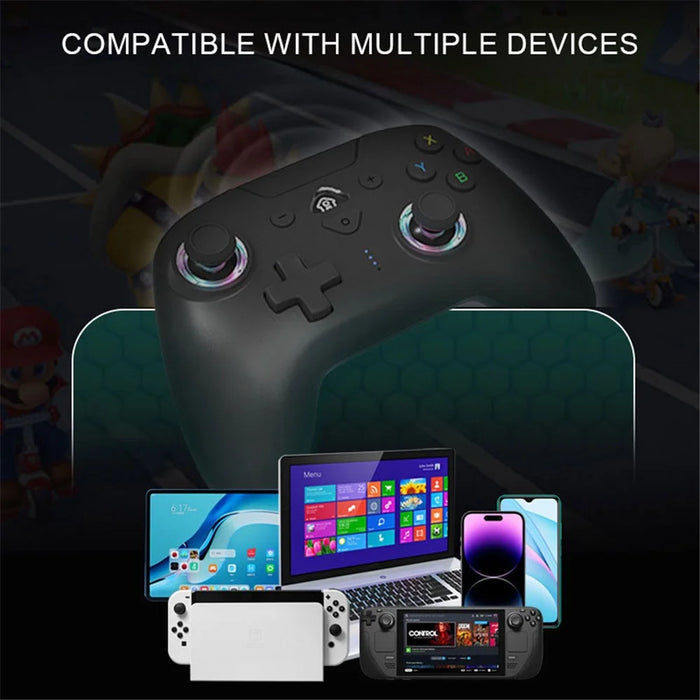 TOPWOLF Wireless Bluetooth-compatible Game Controller with RGB Lights for Nintendo Switch / PC / iOS / Android - 4