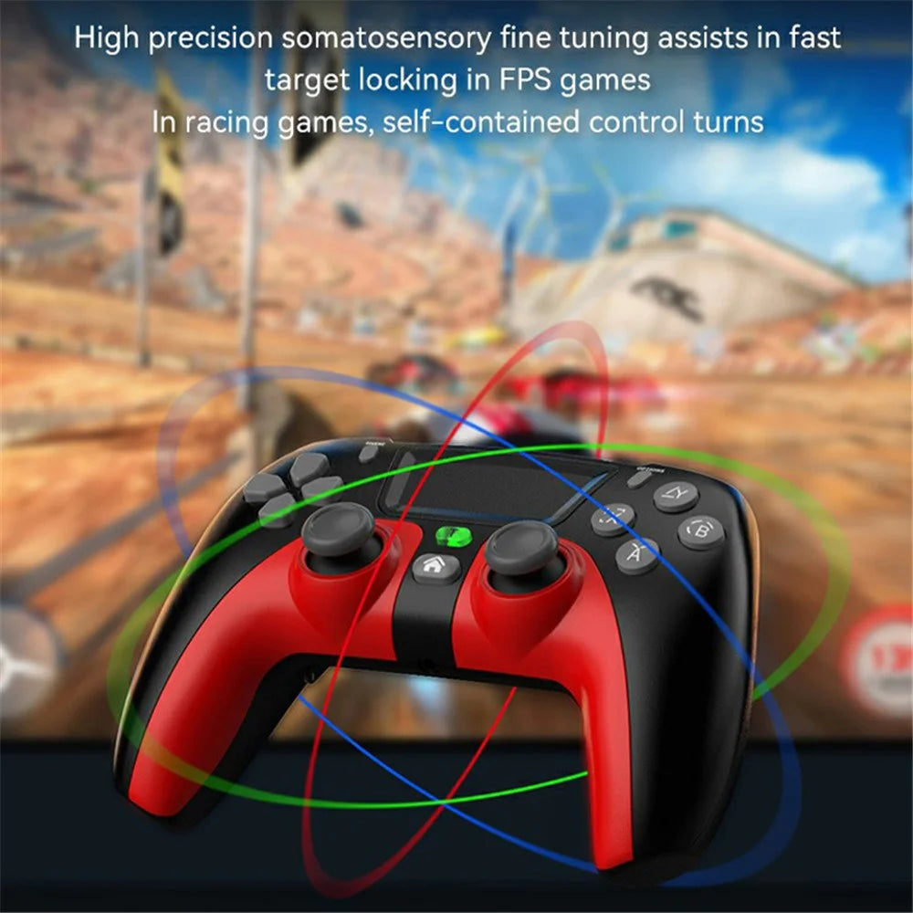 P08 PS4 Wireless Bluetooth-compatible Game Controller Compatible with PS4, Android, iOS, Switch - Blue / Black - 5