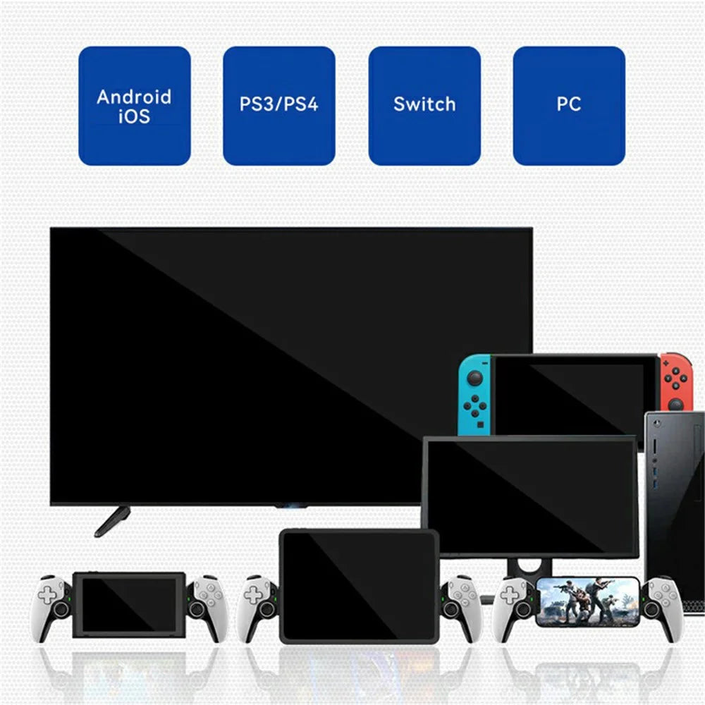 D9 Retractable Wireless Game Controller for Nintendo Switch Tablet Phone - White - 2