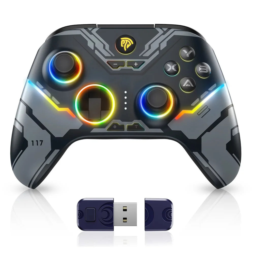 EASYSMX X15 2.4G Wireless Game Controller Gamepad with Receiver - Black - 1