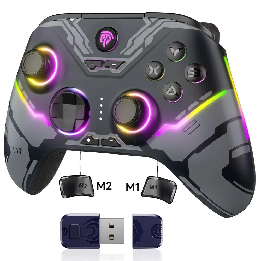 EASYSMX X15 2.4G Wireless Game Controller Gamepad with Receiver - Black - 2