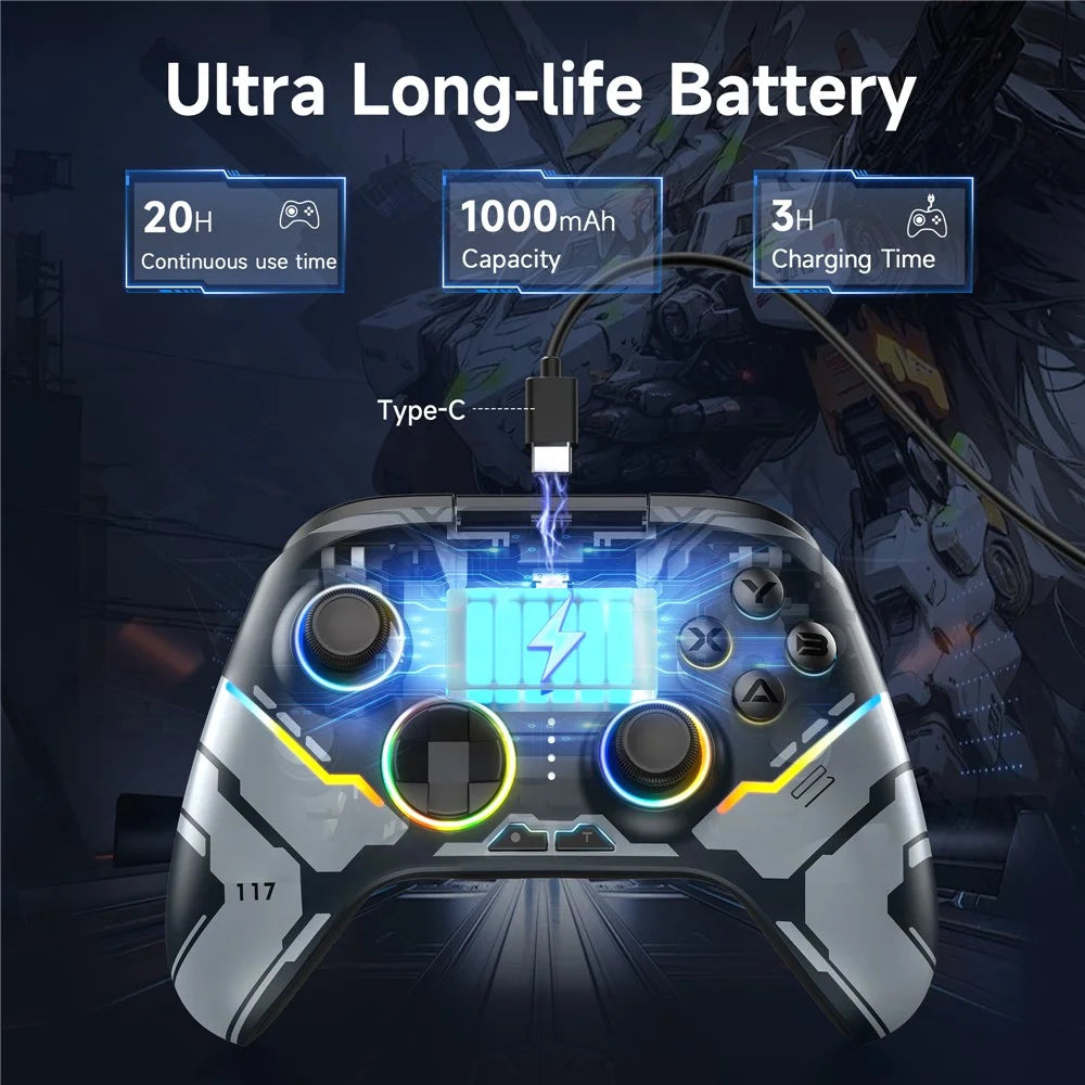 EASYSMX X15 2.4G Wireless Game Controller Gamepad with Receiver - Black - 6