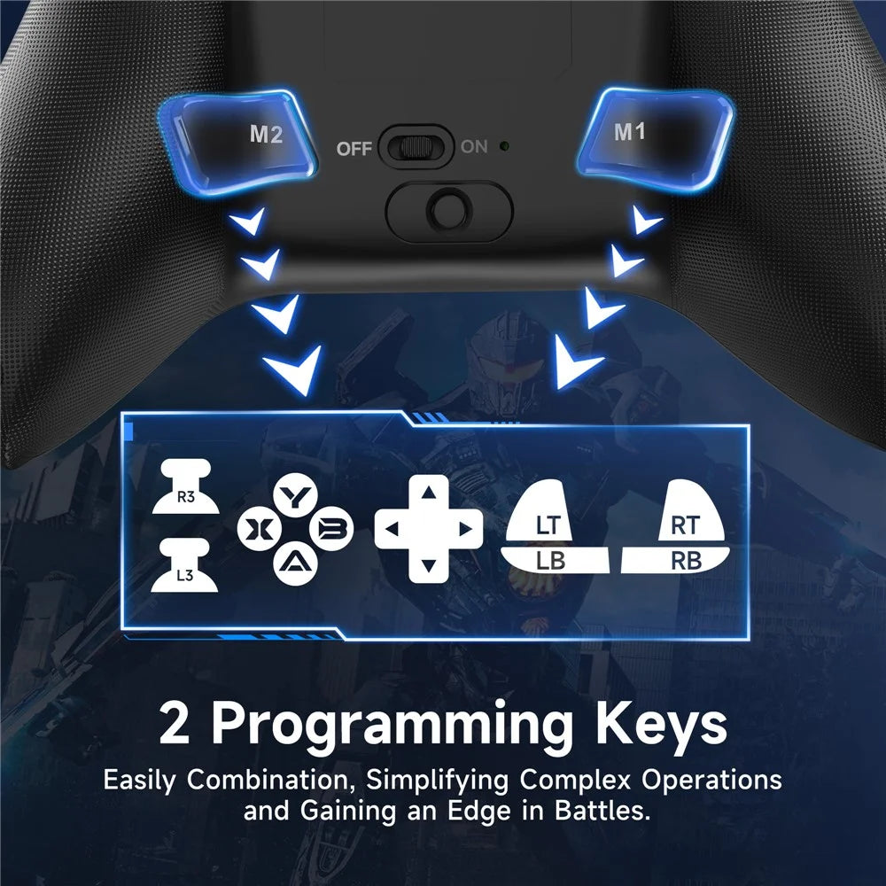 EASYSMX X15 2.4G Wireless Game Controller Gamepad with Receiver - Black - 7