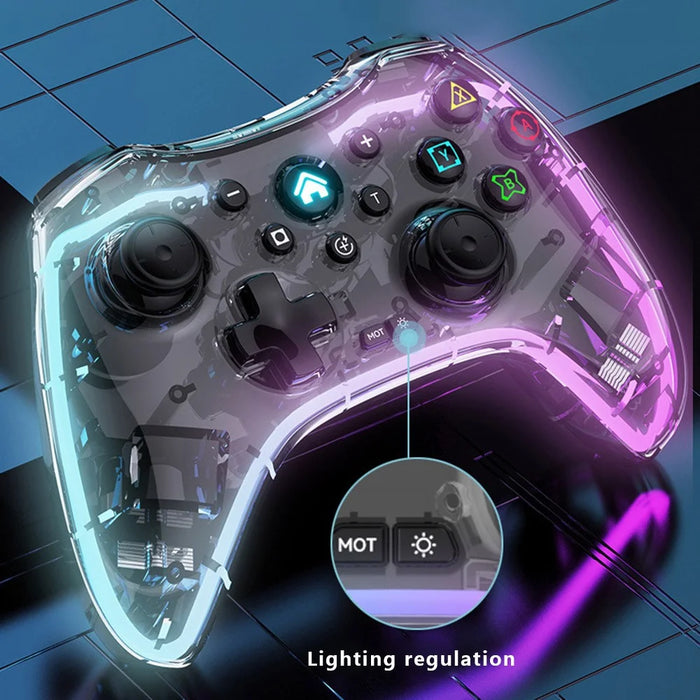 SO3 For Nintendo Switch Phone Laptop Game Controller RGB Transparent Bluetooth-compatible Gamepad - 5
