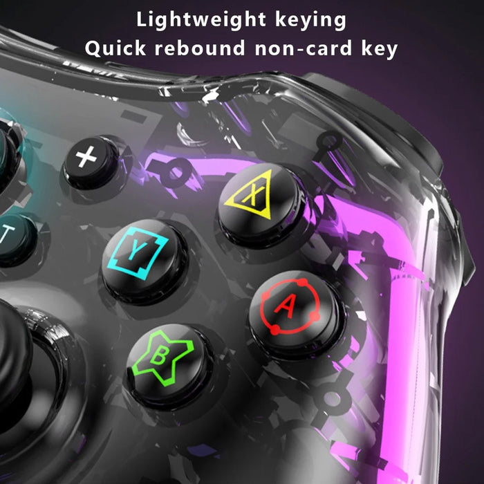 SO3 For Nintendo Switch Phone Laptop Game Controller RGB Transparent Bluetooth-compatible Gamepad - 6