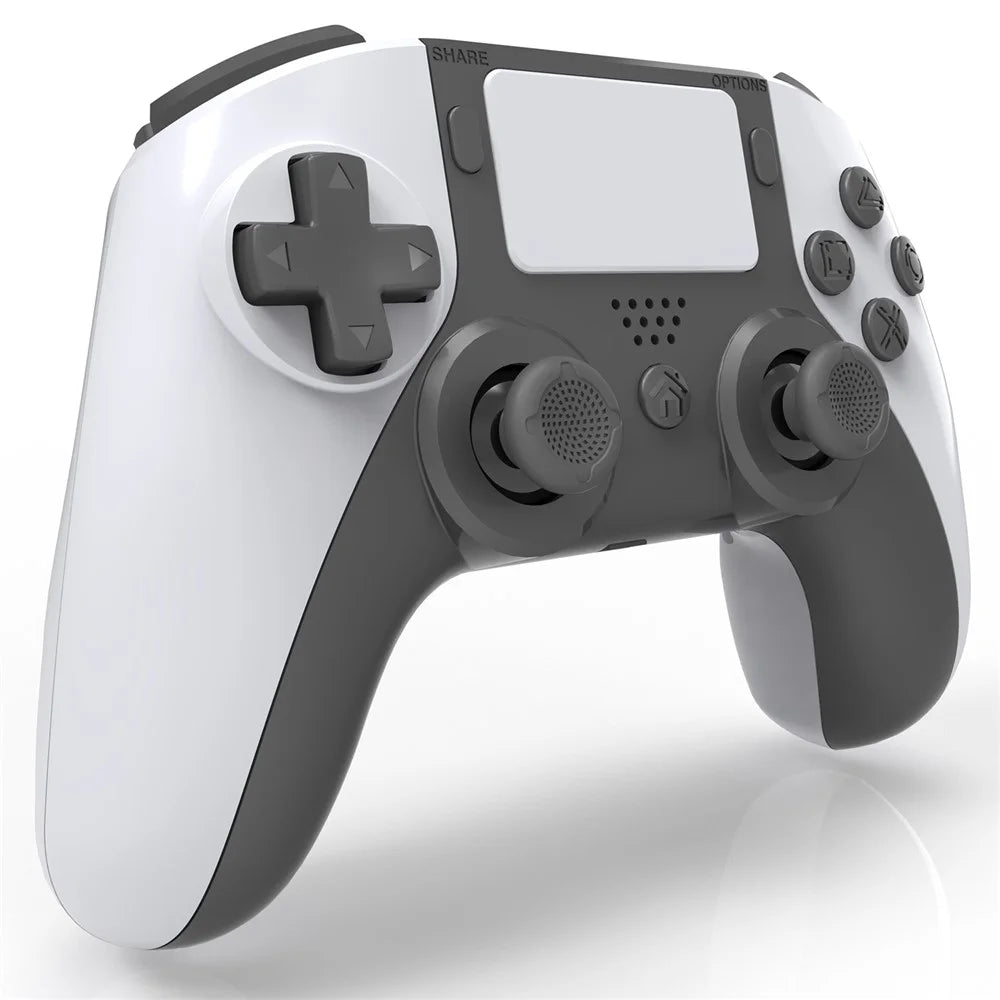 TOPWOLF HS-PS4252 For PS4 Bluetooth-compatible Controller PC Programmable Dual Vibration Gamepad - Black  /  White - 2